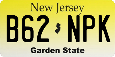 NJ license plate B62NPK