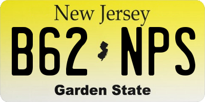 NJ license plate B62NPS