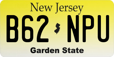 NJ license plate B62NPU