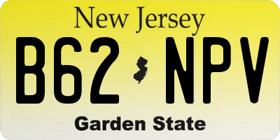 NJ license plate B62NPV