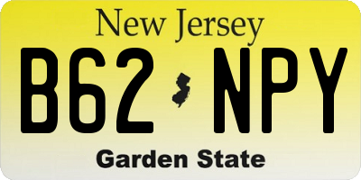 NJ license plate B62NPY