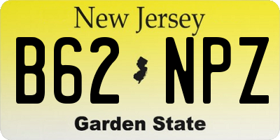 NJ license plate B62NPZ