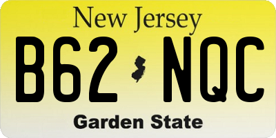 NJ license plate B62NQC