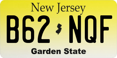 NJ license plate B62NQF