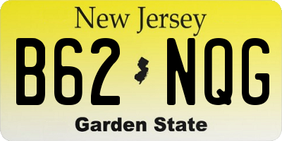 NJ license plate B62NQG