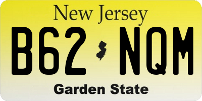 NJ license plate B62NQM