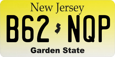 NJ license plate B62NQP