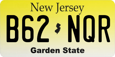 NJ license plate B62NQR