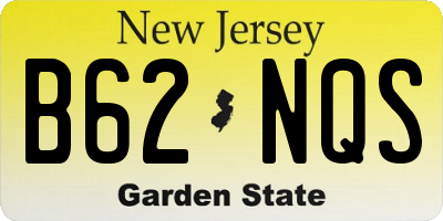 NJ license plate B62NQS