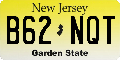 NJ license plate B62NQT