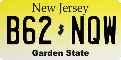 NJ license plate B62NQW