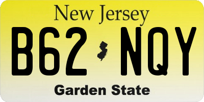 NJ license plate B62NQY