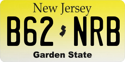NJ license plate B62NRB