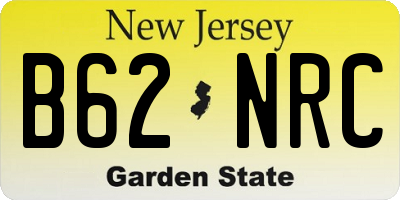 NJ license plate B62NRC
