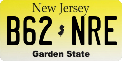 NJ license plate B62NRE