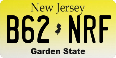 NJ license plate B62NRF