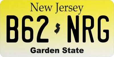 NJ license plate B62NRG