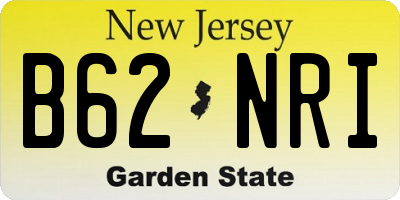 NJ license plate B62NRI