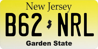 NJ license plate B62NRL