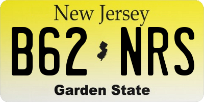 NJ license plate B62NRS