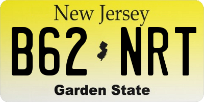 NJ license plate B62NRT