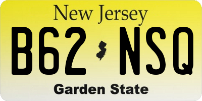 NJ license plate B62NSQ