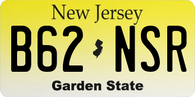 NJ license plate B62NSR
