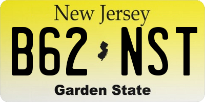 NJ license plate B62NST