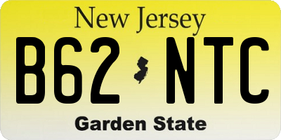 NJ license plate B62NTC
