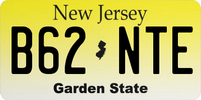 NJ license plate B62NTE