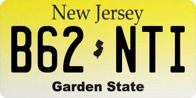 NJ license plate B62NTI