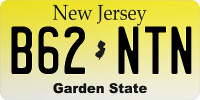 NJ license plate B62NTN