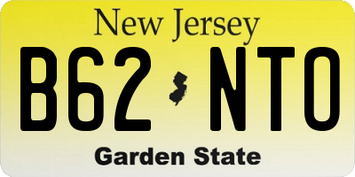 NJ license plate B62NTO