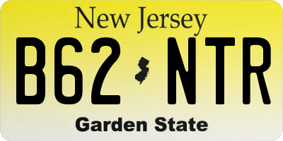 NJ license plate B62NTR