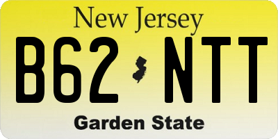 NJ license plate B62NTT