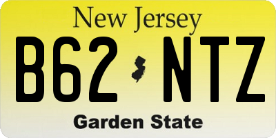 NJ license plate B62NTZ