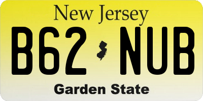 NJ license plate B62NUB