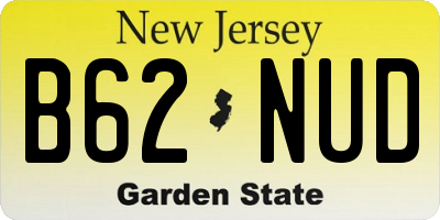 NJ license plate B62NUD
