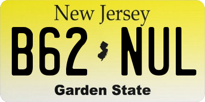 NJ license plate B62NUL