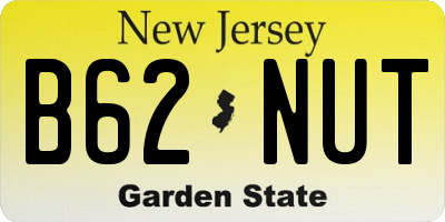 NJ license plate B62NUT
