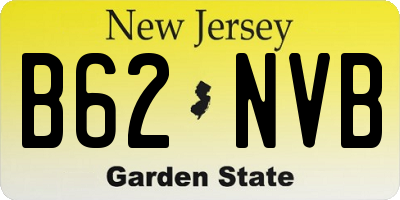 NJ license plate B62NVB