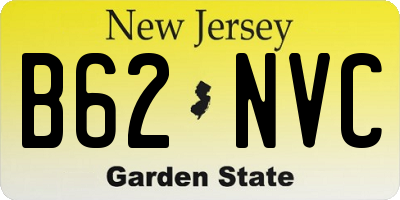 NJ license plate B62NVC
