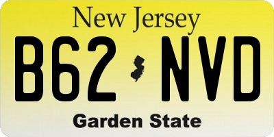 NJ license plate B62NVD