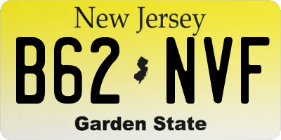 NJ license plate B62NVF