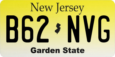 NJ license plate B62NVG