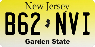 NJ license plate B62NVI