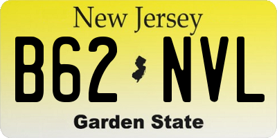NJ license plate B62NVL