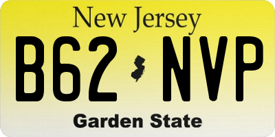 NJ license plate B62NVP