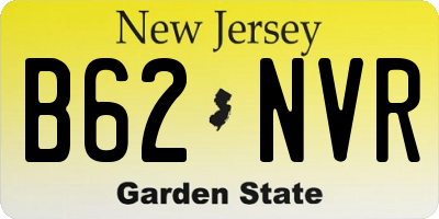 NJ license plate B62NVR