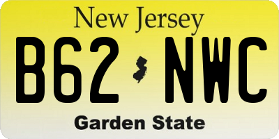 NJ license plate B62NWC